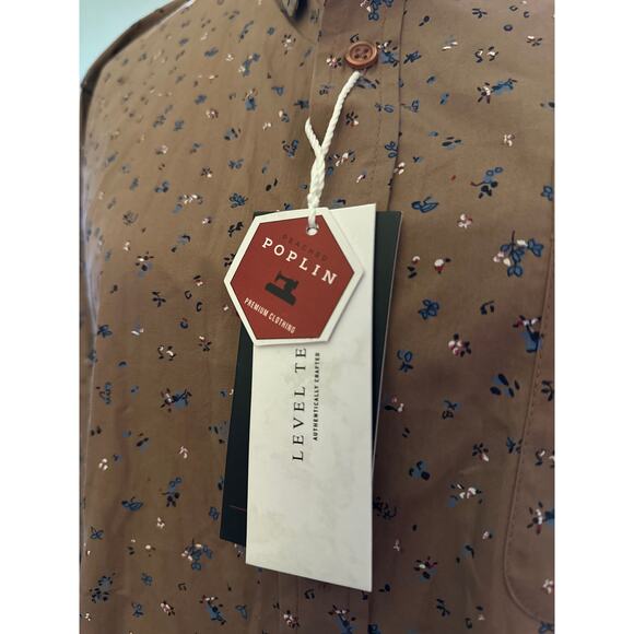 Level Ten Mauve Poplin Long Sleeve Button Down Shirt, Size Large, NWT - Picture 5 of 9